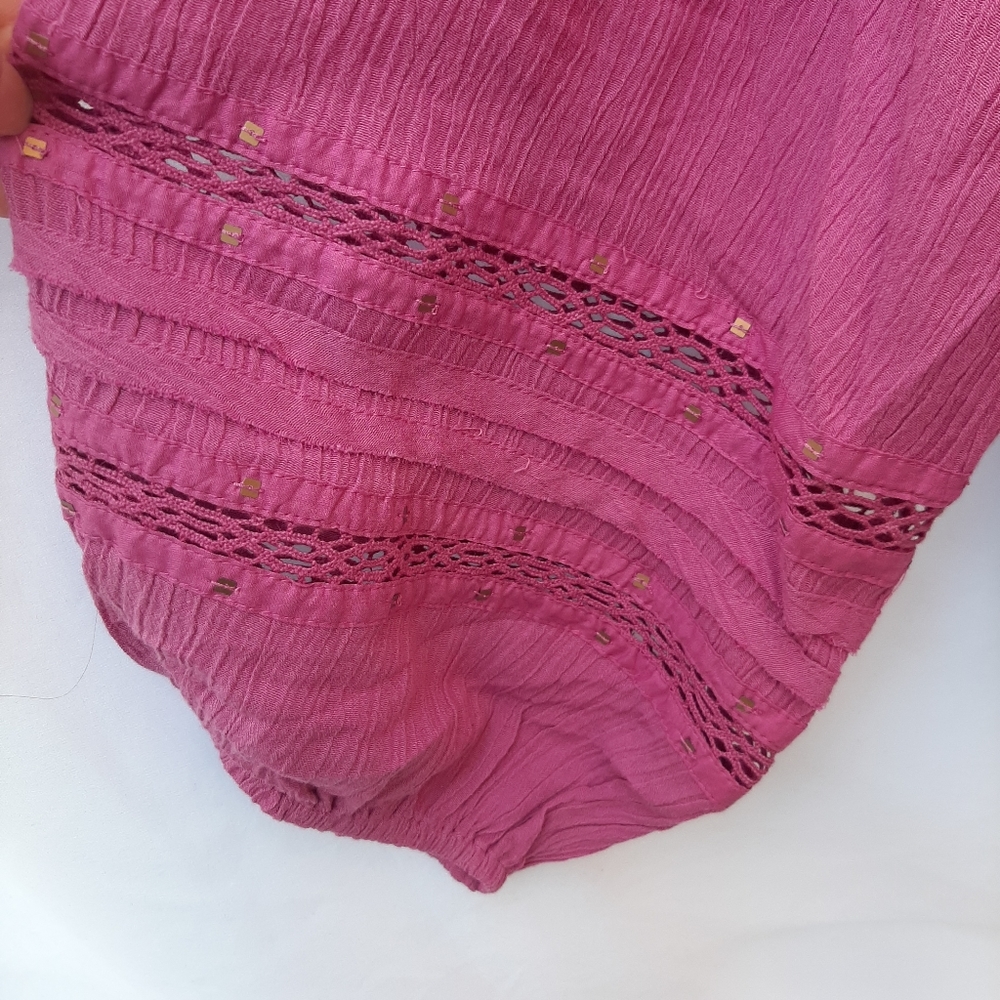 FREE PEOPLE Summer Stars Button Front Shirt NWOT - Picture 7 of 8